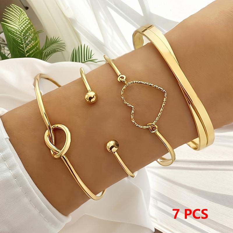 

1Set Boho Multi-Layer Stacking Bracelets Set For Women Girls Retro Versatile Bracelets Jewelry Accessories Gifts