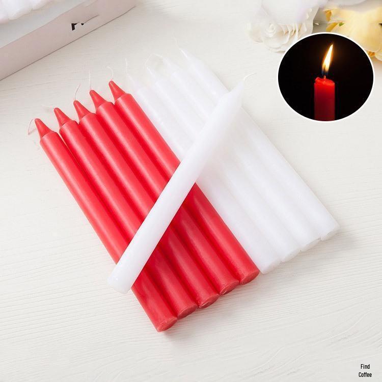 Red & White Smokeless Odorless Candles: Romantic, Emergency & Holiday Lighting
