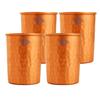 Pure Copper Drinkware Gift Set of 1 Jug & 4 Glass with Gift Box & Hammered Matt Finish Design, Gifting Item for Diwali Jug-1.5 Litre & Glass-300 ML