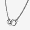 Surgical steel double circle pendant chain bracelet and anklet