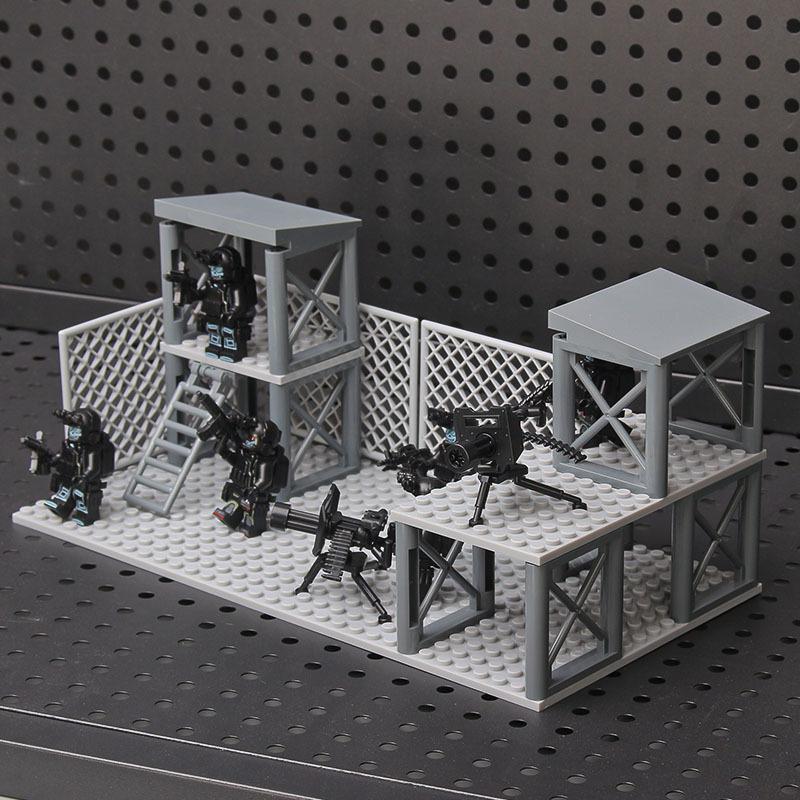 DIY Assembling Toy Building Block Model MOC Scene Armory Military Base Children Birthday Party Gift Children's Educational Toys