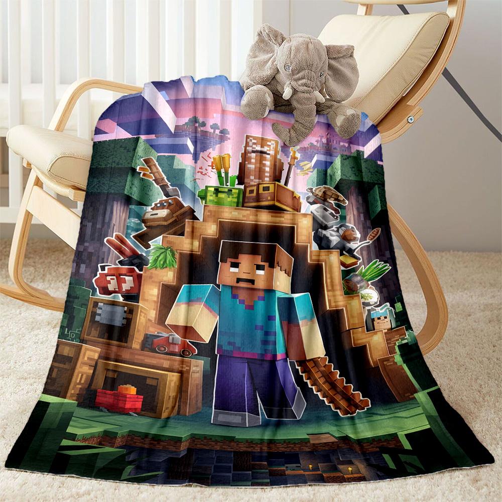 Minecraft 50 Blanket Durable Comfort Suitable for Livingroom Picnics Couch Four Seasons Multipurpose Warmthful Decor Gifts For Family Or Friends