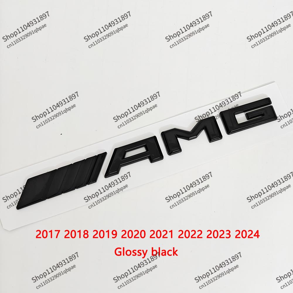 3D ABS Black Logo AMG Emblem Letters Car Trunk Badge For Mercedes Benz W204 W205 W176 W177 W212 W213 AMG Sticker Accessories