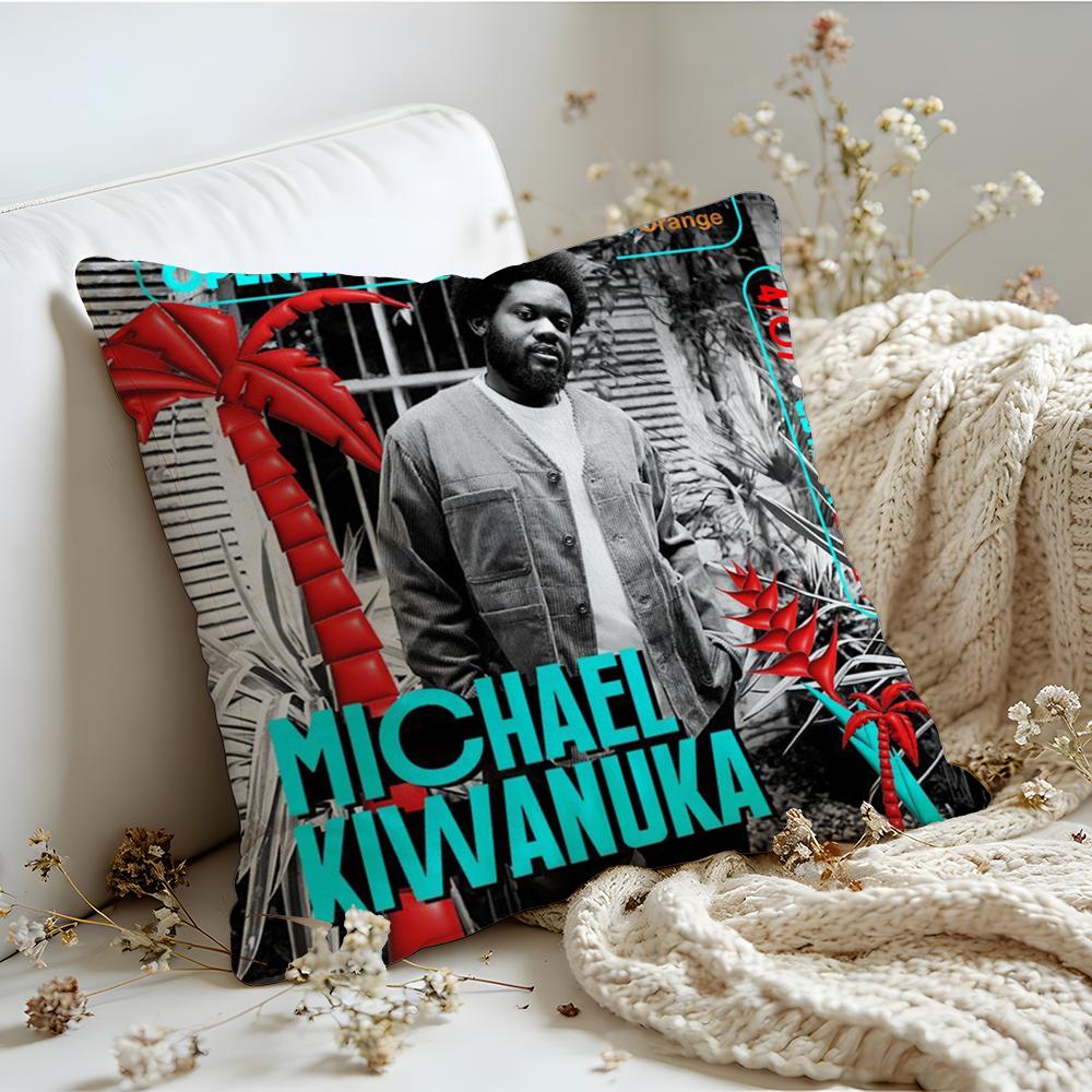 Cushion Cover Linen SkinFriendly Soft Decorative Case For Sofa Home Decor Singer MMichael KKiwanuka Pillow cover