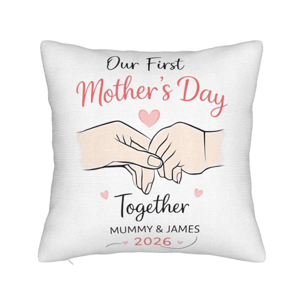 Our First Mothers Day Together Pillow Case Soft Pillow Cover For Living Room Bed Chair Morden Pillowcases