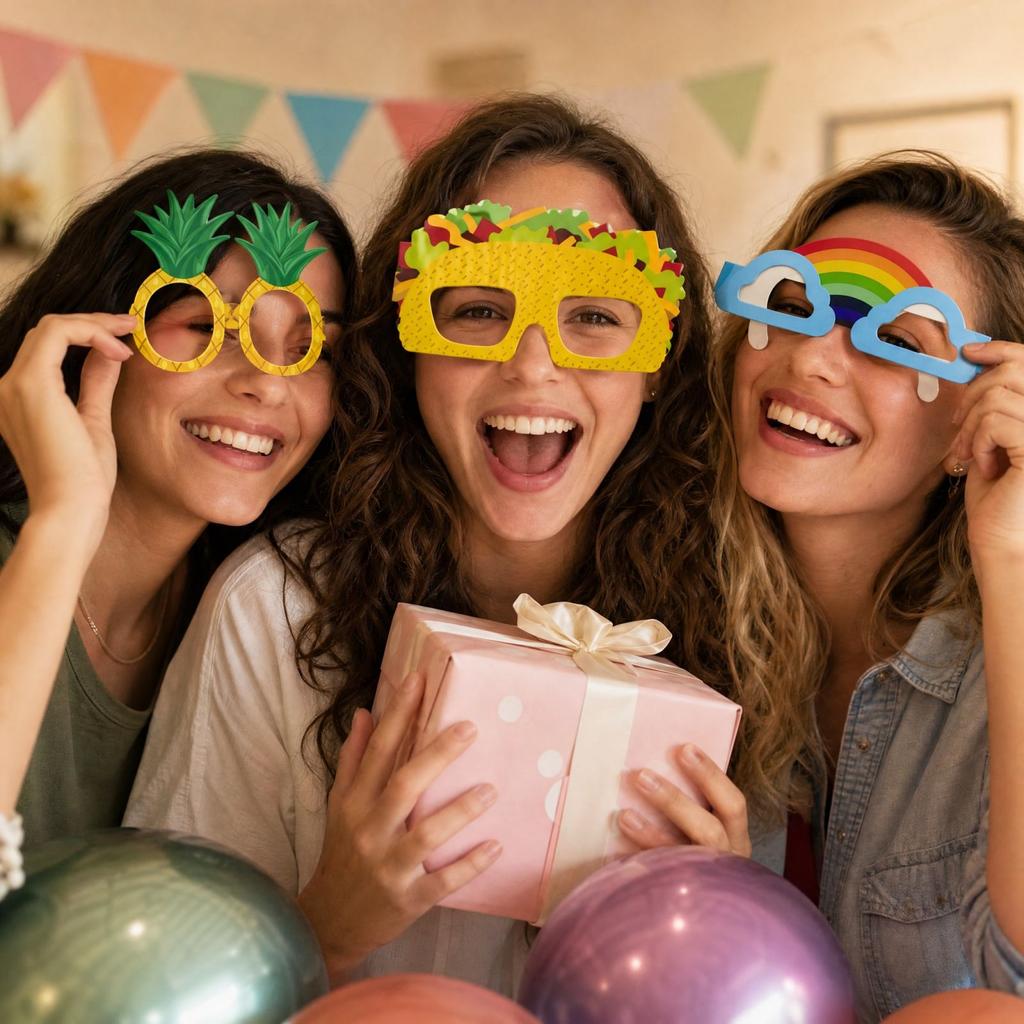 Funny Glasses 10 Pack, Novelty Party Photo Booth Props with 2 Styles, Birthday Party Decoration Supplies for Adults & Kids