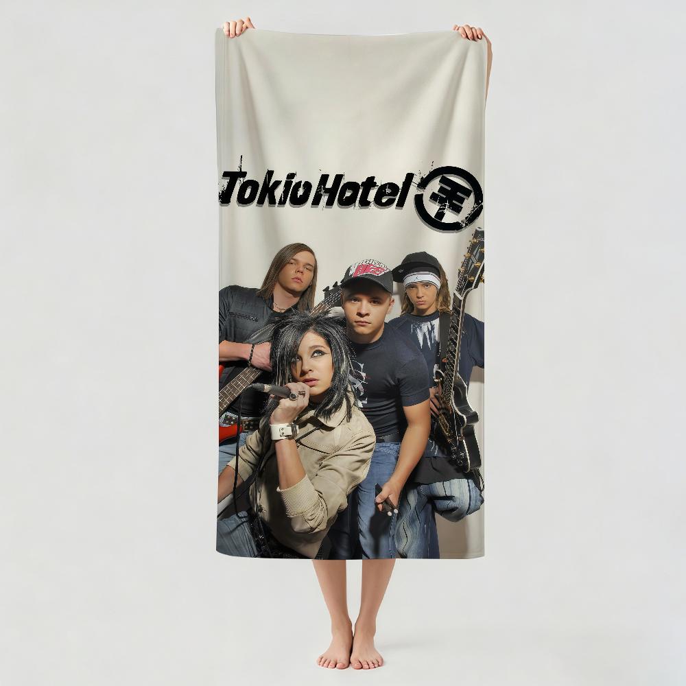 Rock Band t-Tokio Hotel Towel Drying Bath Towel Applicable To Light Swimming Camping Yoga Beach Out