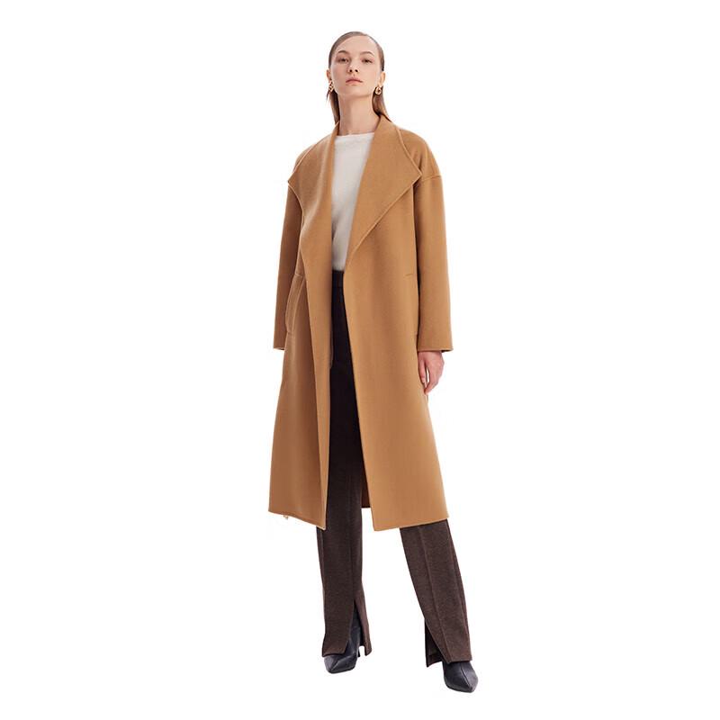 GOELIA Double-Faced Cashmere French Style Mid-Length Coat