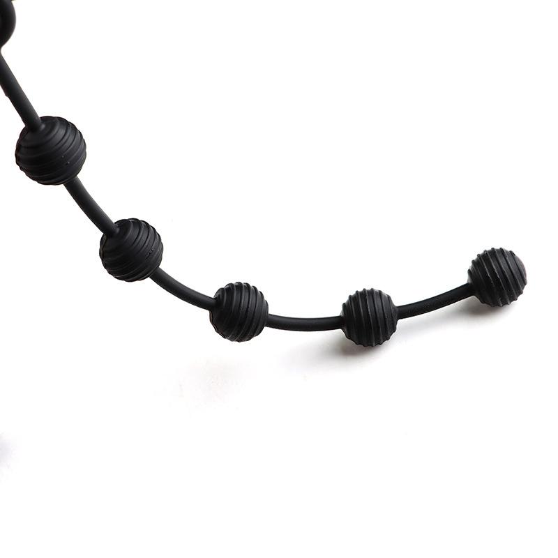 Silicone Anal Plug with Anal Bead Anus Dilator Butt Plug Vagina Anus Masturbator Stimulus Adult Sex Toys for Women Men Couples