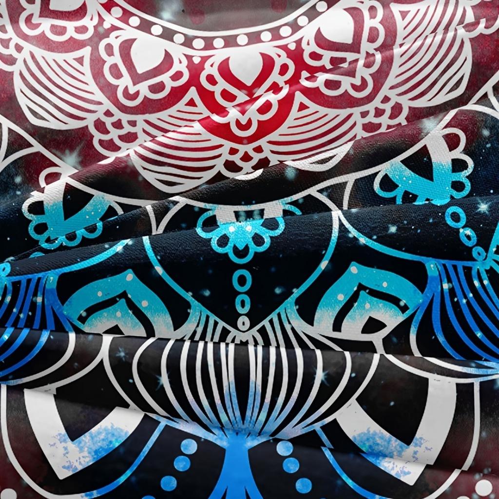 3pcs Blue Bohemian Style 3D Printed Beding Set Comfortable Soft Duvet Cover King Quen Twin Sized Dimensions Birthday Gift Bedrom Decoration