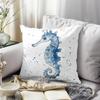 Marine Animals Watercolor Painting Throw Pillow Cover Comfortable Pillow Office Cover Living Room Home Decor Pillowcase
