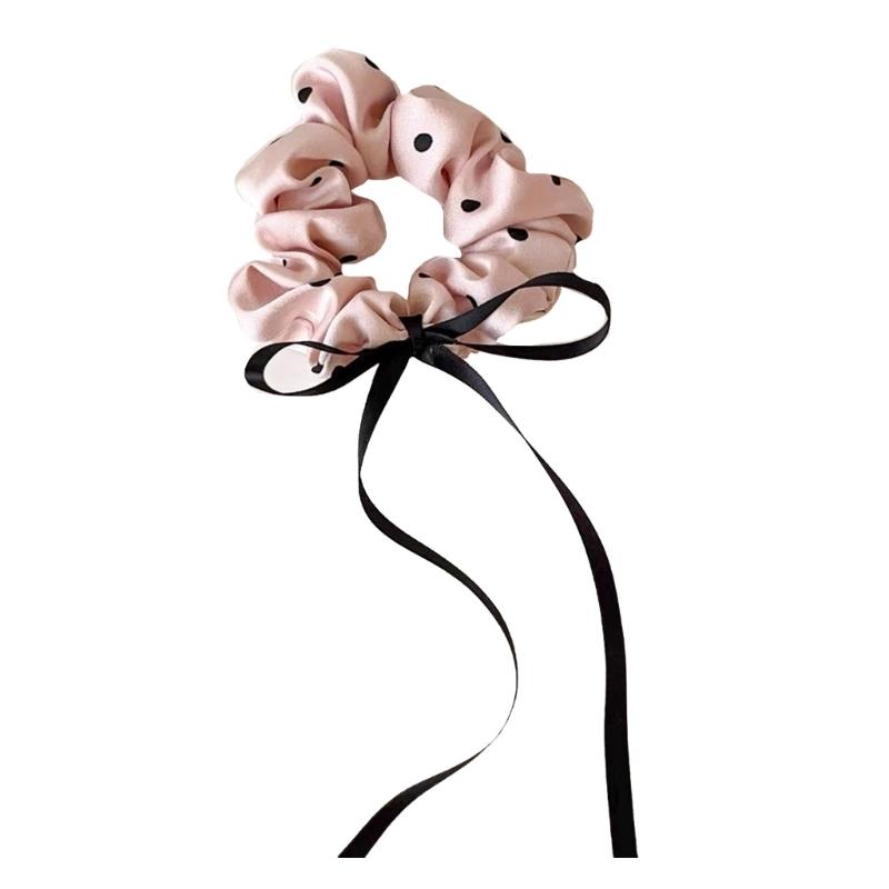 

Elegant Ballet Hair Scrunchy with Bowknot Women Hair Bun Hair Elastic Hair Scrunchies Female Headwear Hair Styling Tool 1