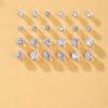 Minimalist Style Artificial Zircon Earrings Be of Different Sizes 12 Pairs of Stud Earrings Fashionable Jewelry for Women Girls