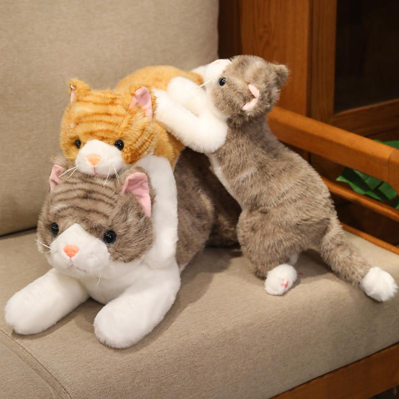 Cat Cute Realistic Plush Toy Ornament Pillow Playroom Decor Birthday Present