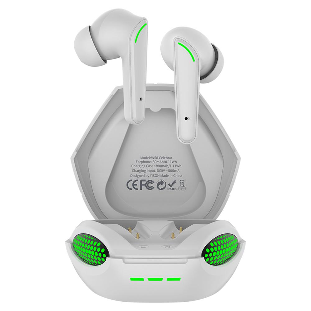 

CELEBRAT W58 Cobra Design TWS Bluetooth-compatible In-Ear Earphone Stereo Wireless Music Headset White