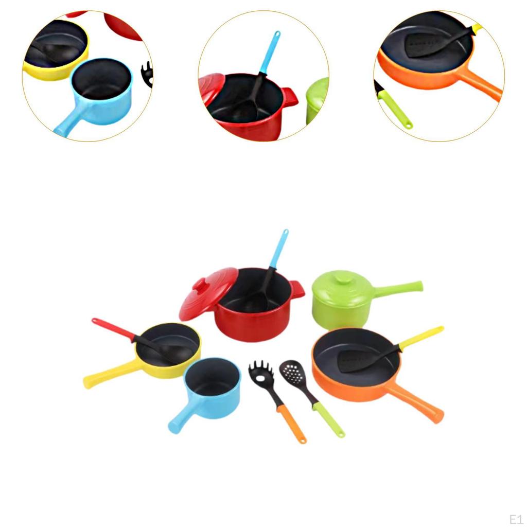 10Pcs Little Chef Kitchen Set Toys Gift Role Playing Kids Cooking Playset Pretend Play