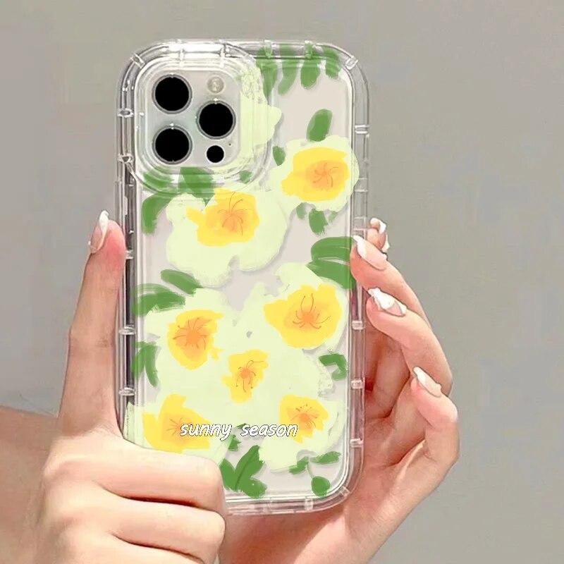 Beautiful Flower Phone Case For iPhone 13 Cases iPhone 11 14 13 Pro Max XR 12 Pro XS Max 7 8 14 Plus SE2 SE3 X Shockproof Cover
