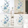 Painted Blue Flowers Butterfly Bedroom Porch Bedside Home Wall Decoration Wall Stickers Self-adhesive Room Decoration Accessorie