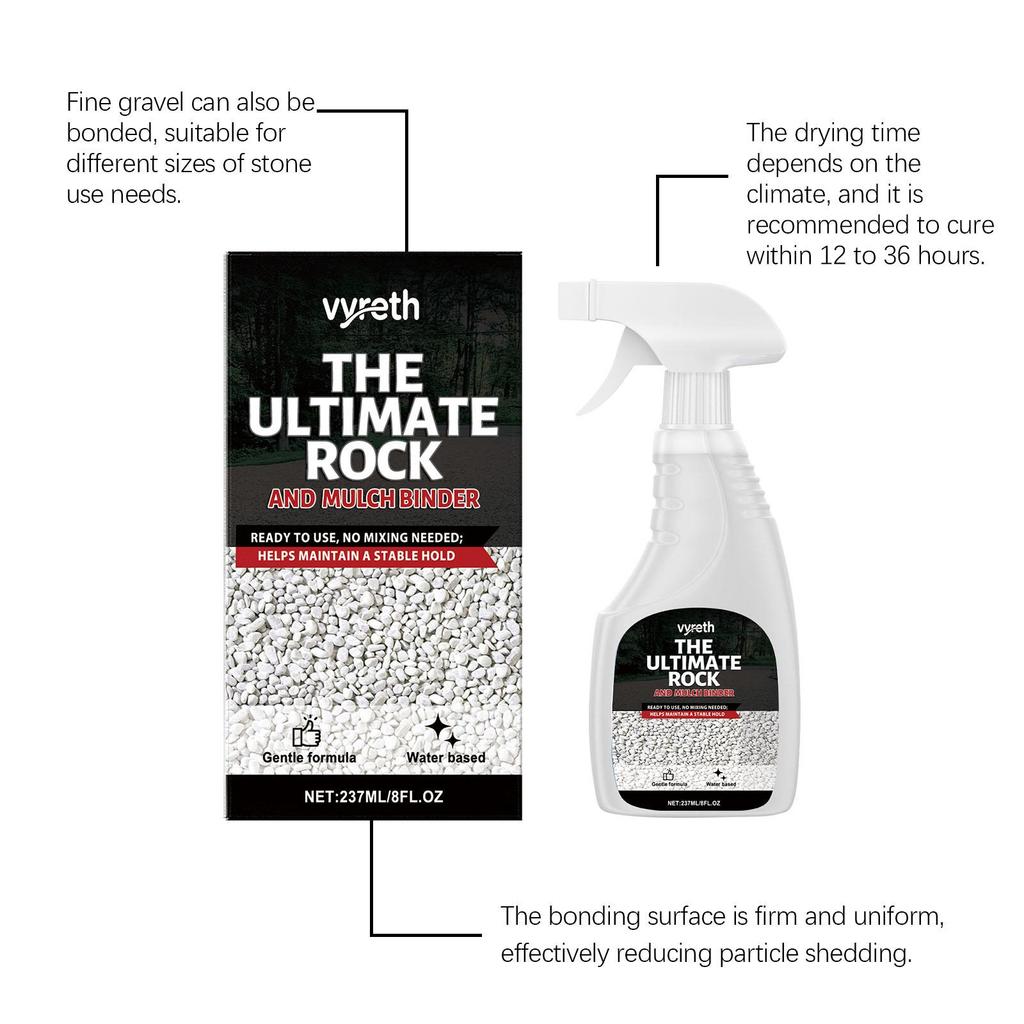 Vyreth Gravel Fixing Glue 237ml Waterproof Frost Resistant Transparent Adhesive for Pebbles Sawdust Courtyard Paving