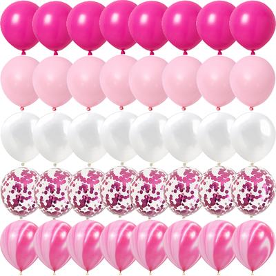 Rose Pink Metal Latex Confetti Confetti Balloons Wedding Decorations Matte Globos New Year Birthday Party