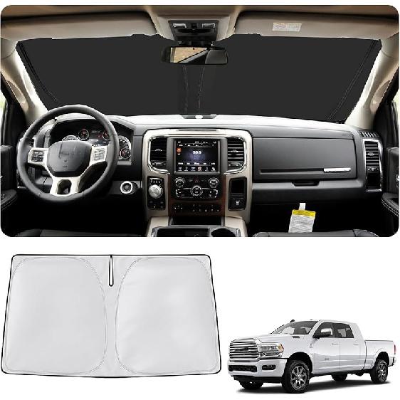 Car Windshield Sun Shade Foldable,Sun Protection for Car Front Windshield,Sun Protector for UV Ray,Car Interior Accessories for Sun Heat,Fit for