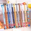 Soft Feel Pen Erasable 0.7mm Black Ink with Skin-Friendly Grip Hand Painted Caps Cute Animal Push-Button Design Refillable Pens School Supplies