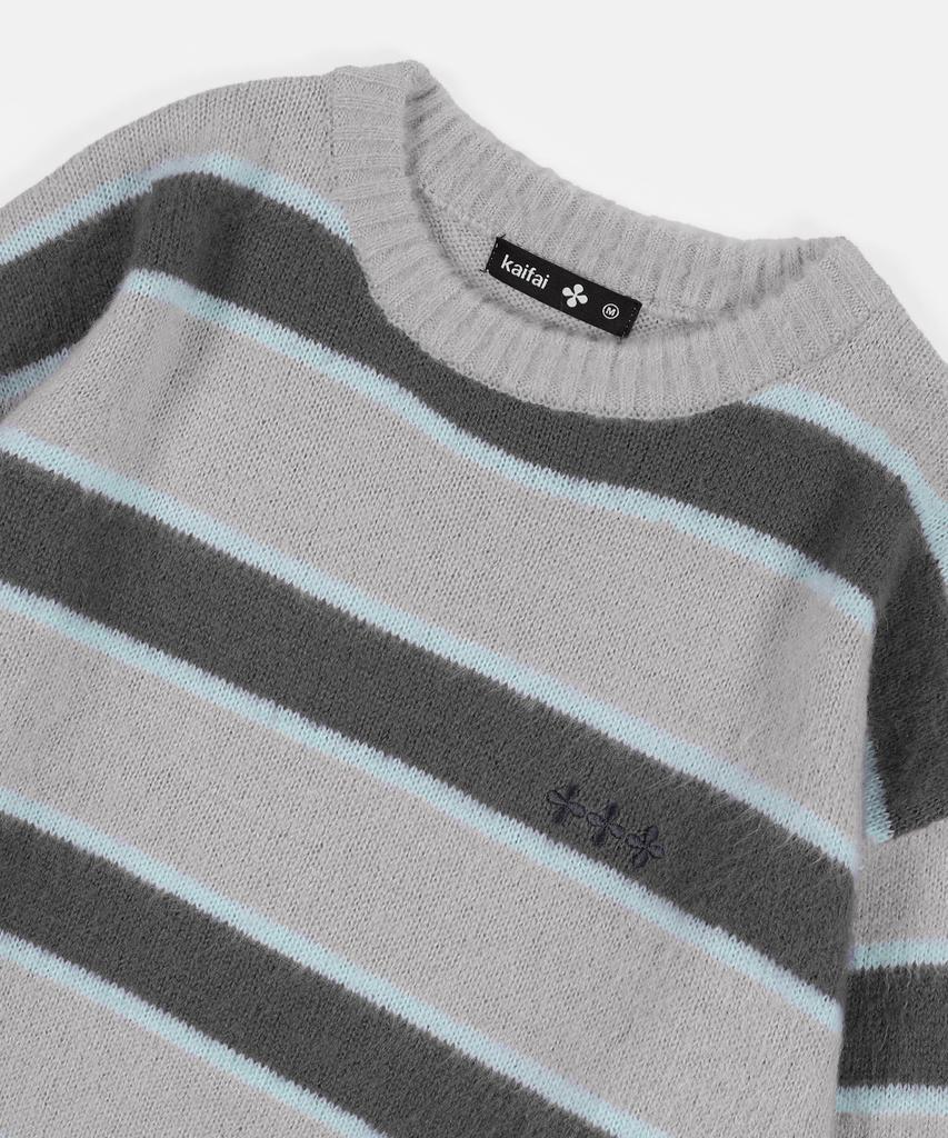 Kaipai Kush Stripe Knit (Gray) K25Zb169