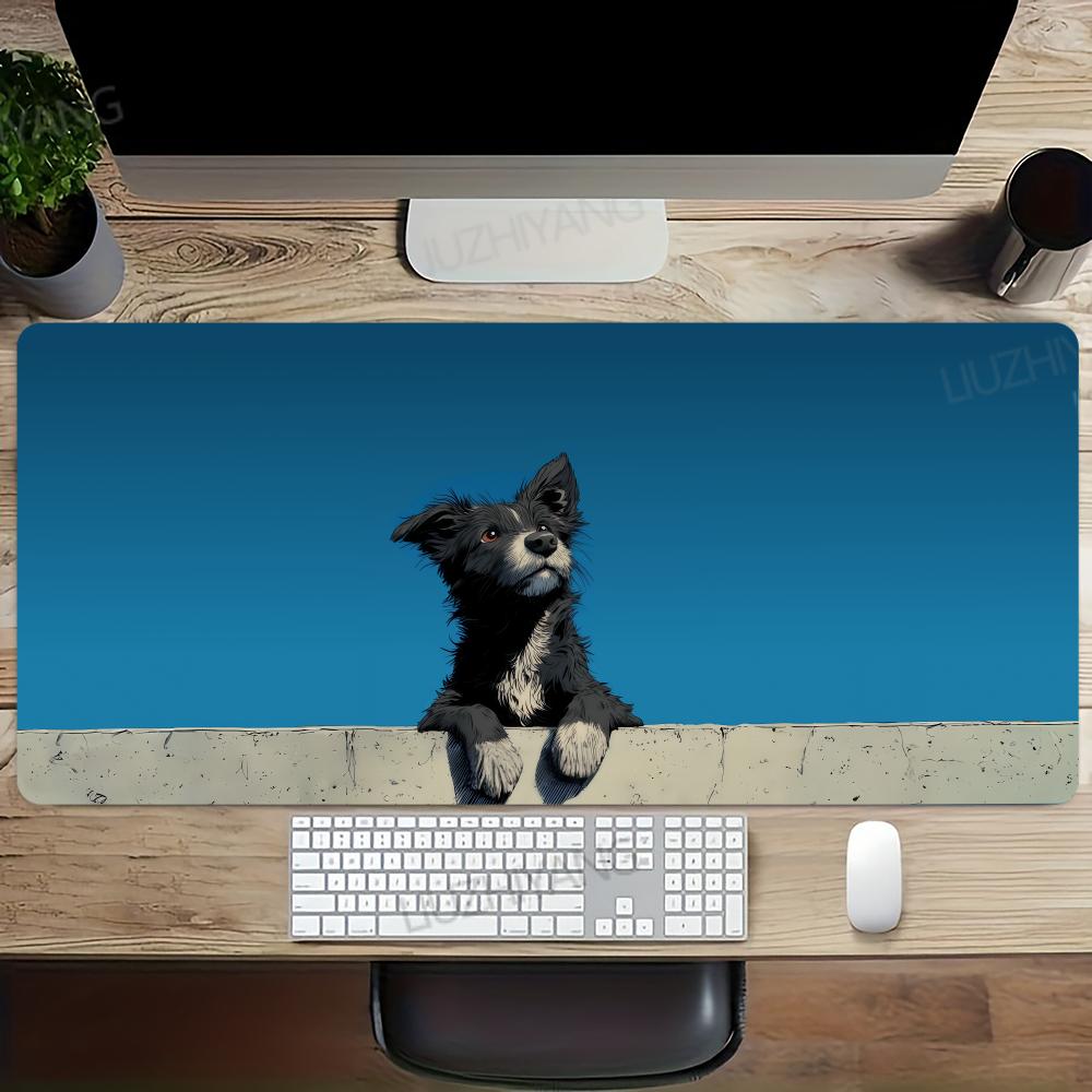 Cute Cartoon Dog Mouse Pad Large Gaming Accessory XXL Game Rubber Deskmat HD Non-Slip Computer Keyboard Mat Laptop Long Mousepad
