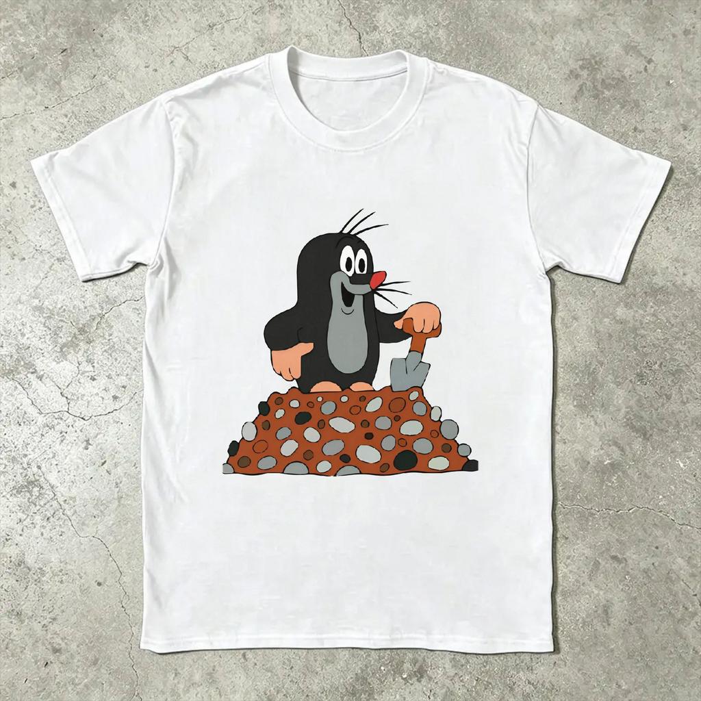 The Little Mole T Shirt Beach Pure Cotton T Shirts For Unisexs Hip Hop Loose Tshirt Short Sleeves Vintage Top Tees