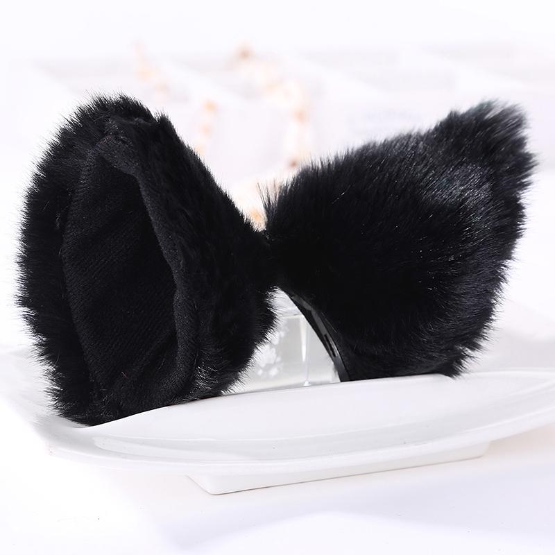Cat Fox Long Fur Ears Costume Hair Clip Halloween Cosplay Party Orecchiette Uk