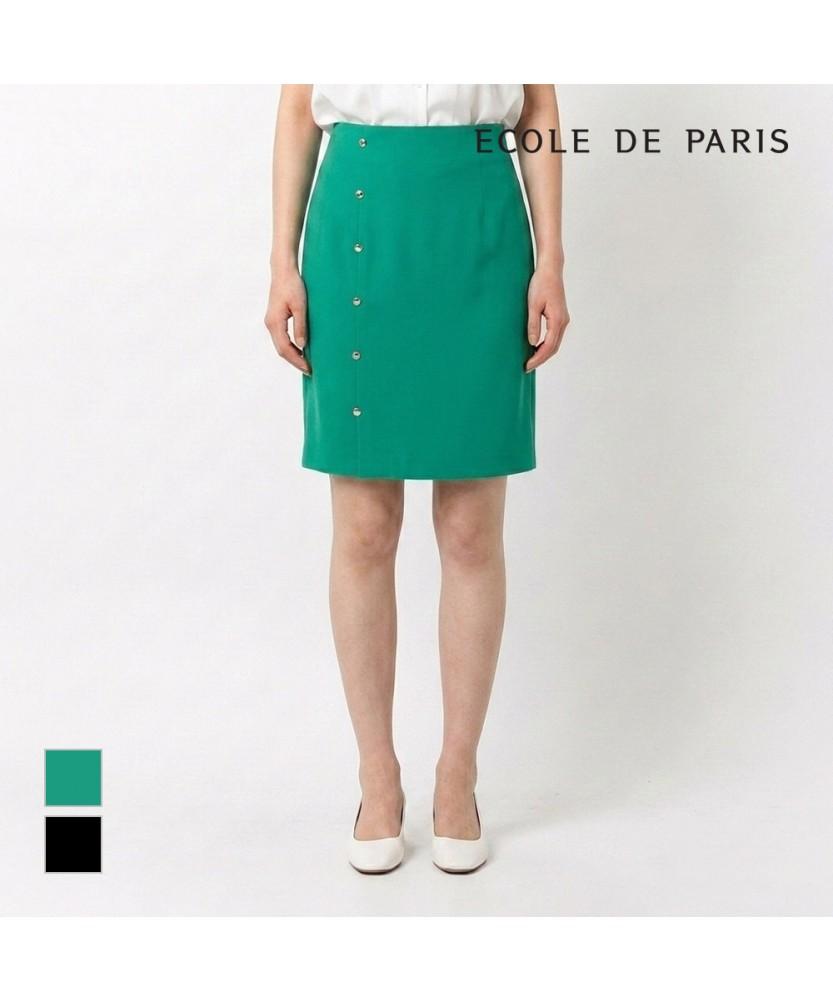 ECOLEDEPARIS Mini Button Stretch Skirt_Pb04Wsa001Z