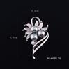 High-End Korean Matte Silver Pearl Flower Brooch