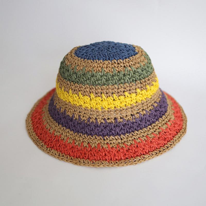 Baby Girl Hat Sun Hat Children's Grass Hat Sunscreen Hat Multicolored Kids Hat