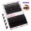 Hot Melt Single Cluster Diy Segmented Halloween Style Colored False Eyelashes Large Capacity Single Cluster False Eyelash Set