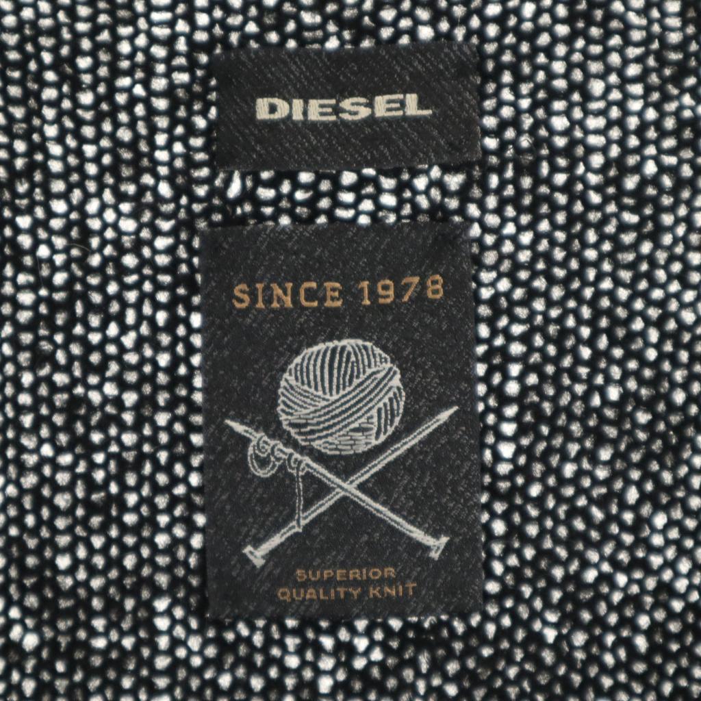 Diesel Made In Italy Border Long Sleeve Knit Cardigan L Black Series Men's Used