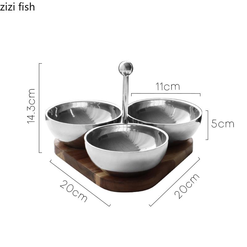 Stainless Steel Plate Fruit Plate Snack Bowl Dim Sum Dish Snack Platter Dim Sum Dish Candy Tray Dried Fruit Tray Cake Plates
