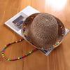 Women Summer Straw Hat Wide Brim Sun Hat With Simple Bowknot Casual Fisherman Cap Fresh Beach Sun Protection