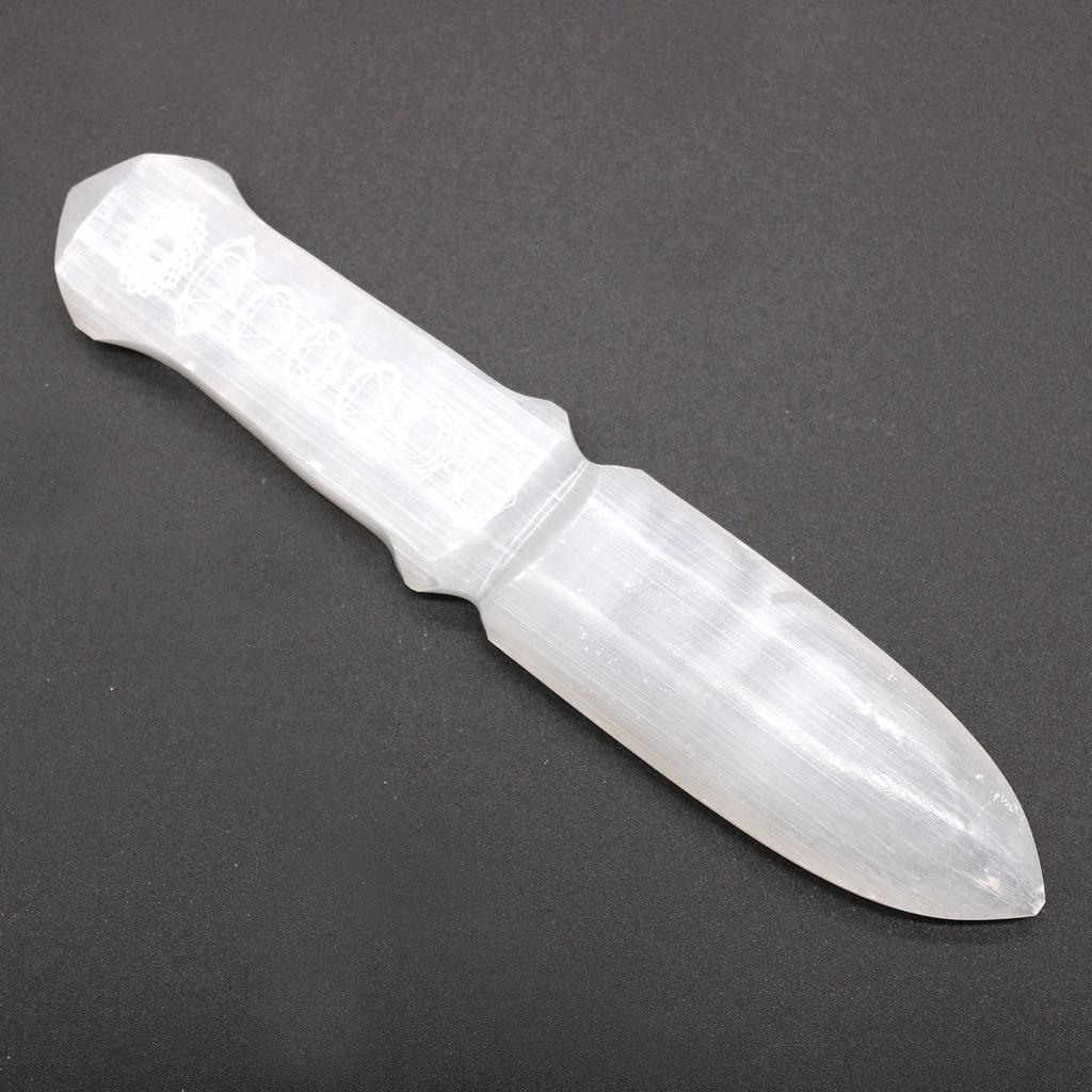 Selenite Ritual Knife Chakra Tool