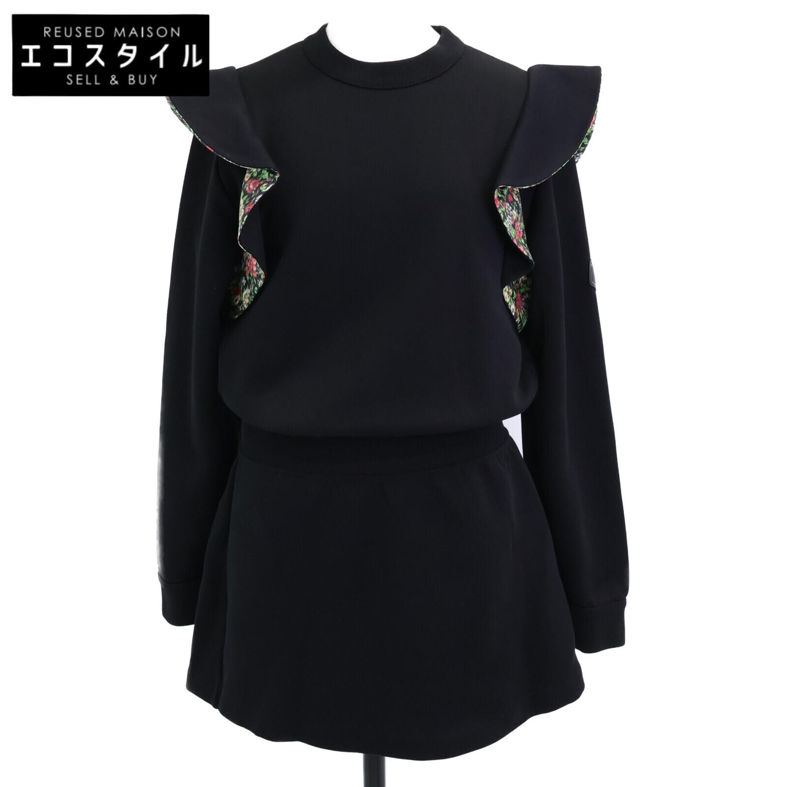 

LOUIS VUITTON Beautiful item, genuine domestic product, FHR037FED, flower ruffle sweatshirt dress dress XS blackUsed