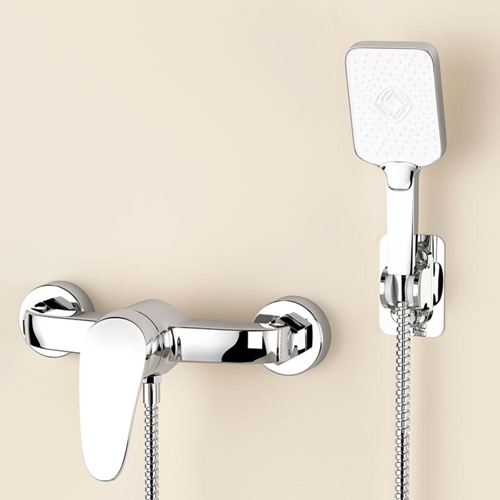 

Смесители для раковины, хромированный настенный смеситель для горячей и холодной воды с двумя изливами для ванной комнаты, разделитель для ванны, душа, раковины