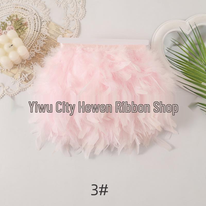 10-15CM Turkey Feather Trim for Clothing, DIY, and Jewelry Decor