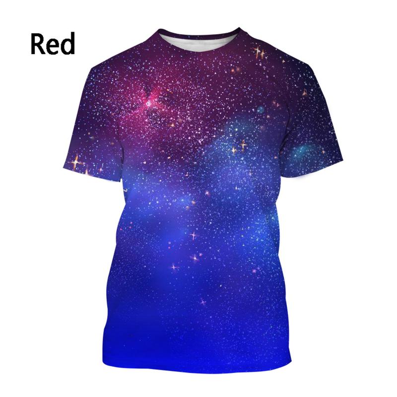 New Fashion Starry Sky 3D Printing T-Shirt Men s Ladies Summer Casual Short Sleeve T-Shirt 5XL 980₽