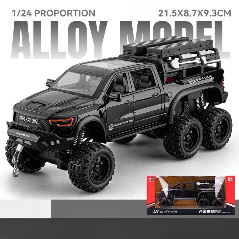 

1:24 DODGE Тираннозавр RAM 1500 REX Литой Модель Пикапа Металлический Литой Под Давлением Внедорожники Модель Автомобиля Звук Свет Детская Игрушка Подарок чёрный