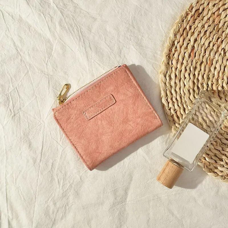 Female Student Retro Wallet Buckle Wallet Women Purse Wallet Men Card Wallets Bags