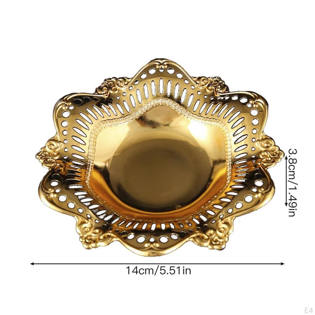 Zlatý servírovací tác Stojan na dort Držák na prsteny