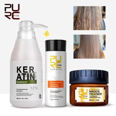 Professional Keratin Hair Treatment Set Brazilian Hair Straightening Cream Smoothing Shampoo Magic Hair Mask Care