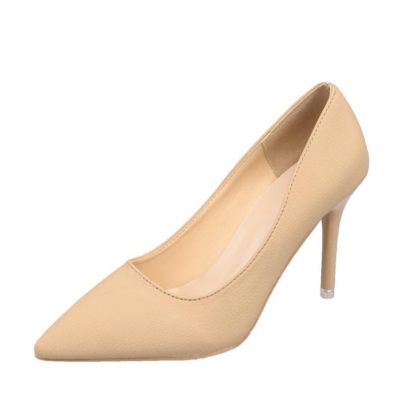 

2025 autumn new pointed-toed thin-heeled shallow-mouth professional single shoes wear one-pedal temperament versatile high-heeled single shoes 40