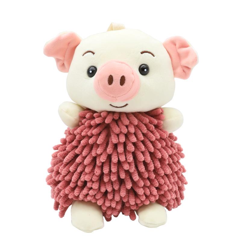 Cartoon Elephant Chenille Plush Toy & Absorbent Hand Towel