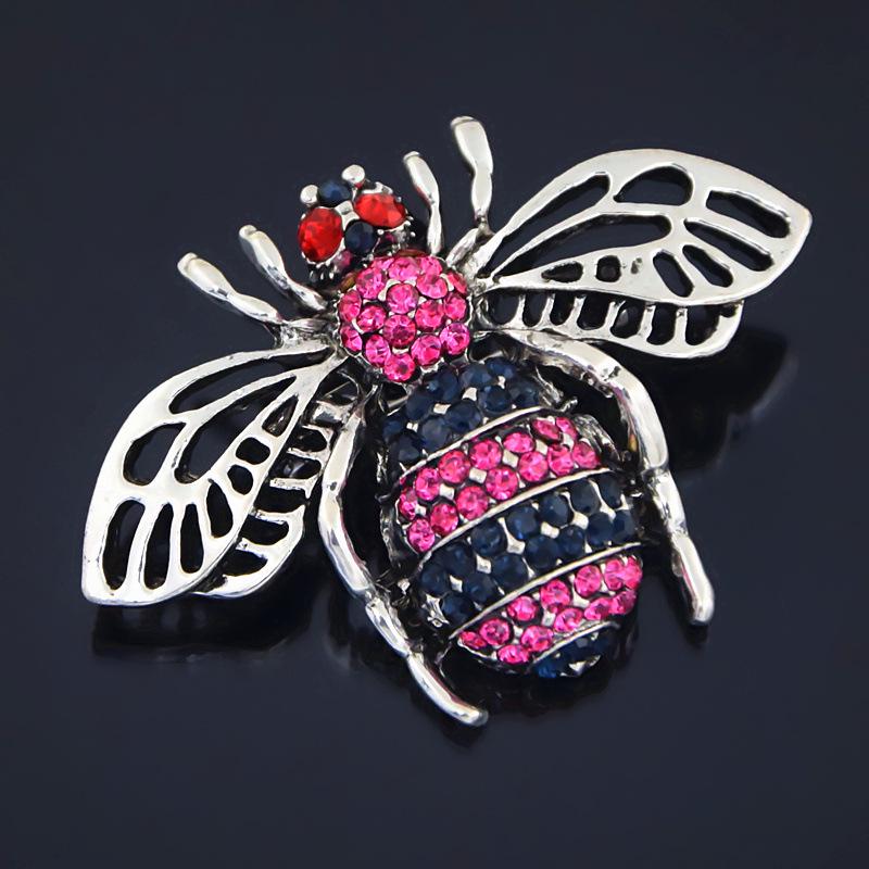 Elegante Strass-Retro-Bienenbrosche – Klassisches Reversnadel-Accessoire