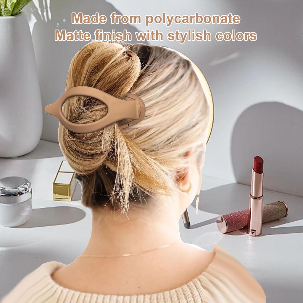 6 PCS Flat Hair Clips Strong Hold Duck Billed Lay Down Claw Clips Lightweight for All Hair Types B Style Pointed Duck Billed Clips